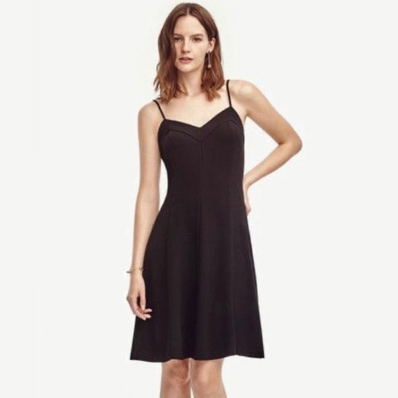 Ann Taylor Spaghetti Strap Little Black Dress - Picture 1 of 6